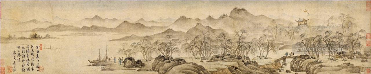 scenery old China ink Oil Paintings